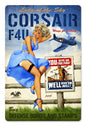 Corsair F4 Vintage Style Metal Sign 24 x 36