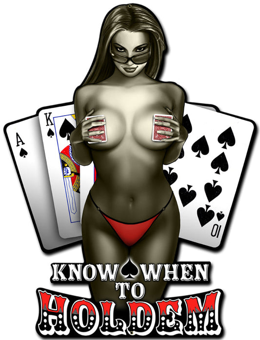 Know When To Holdem Vintage Style Metal Sign