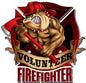 Firefighter Bulldog 18 x 18