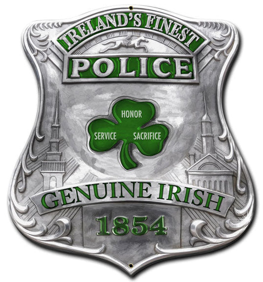 Ireland'S Finest Police Shield 14 x 16