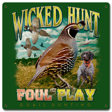 Quail Wicked Hunt 12 x 12