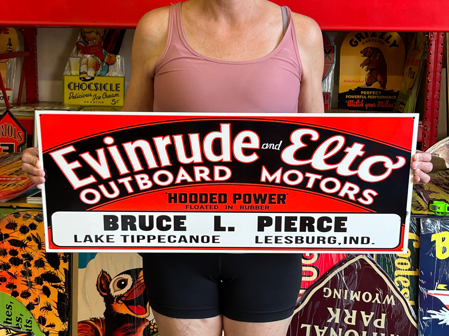Evinrude Elto Outboards Vintage Style Metal Sign