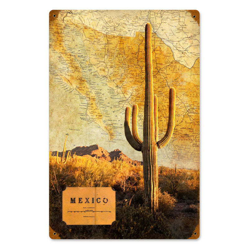 Mexico Map 12 x 18