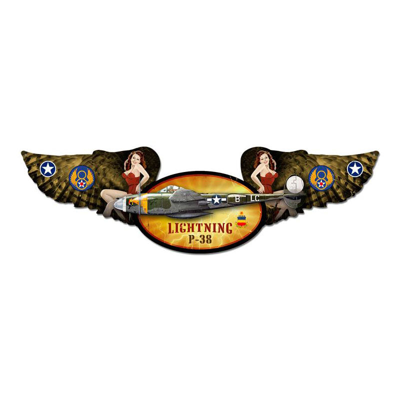 P-38 Lighting Winged 10 X 35 10 x 35