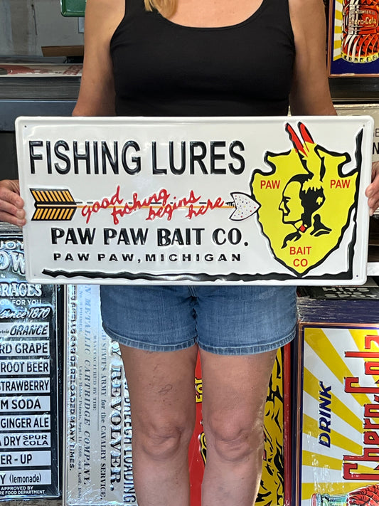 Fishing Lures Vintage Style Metal Sign