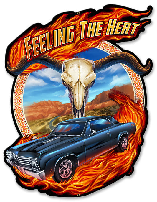 Hot Rod Steer Skull 17 x 13