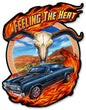Hot Rod Steer Skull 17 x 13