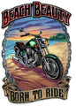 Motorcycle On The Beach 12 x 18