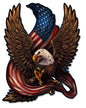 Eagle And Flag 13 x 17