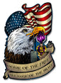 Purple Heart Eagle Flag 13 x 20