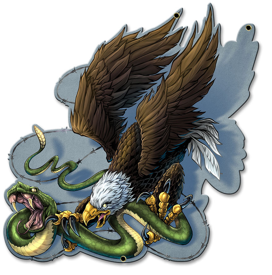 Don'T Tread On Me Eagle And Snake 18 x 17