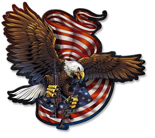 Eagle And Guns 18 x 16