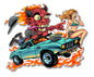 Speed Demon Flaming Hot Rod 17 x 13