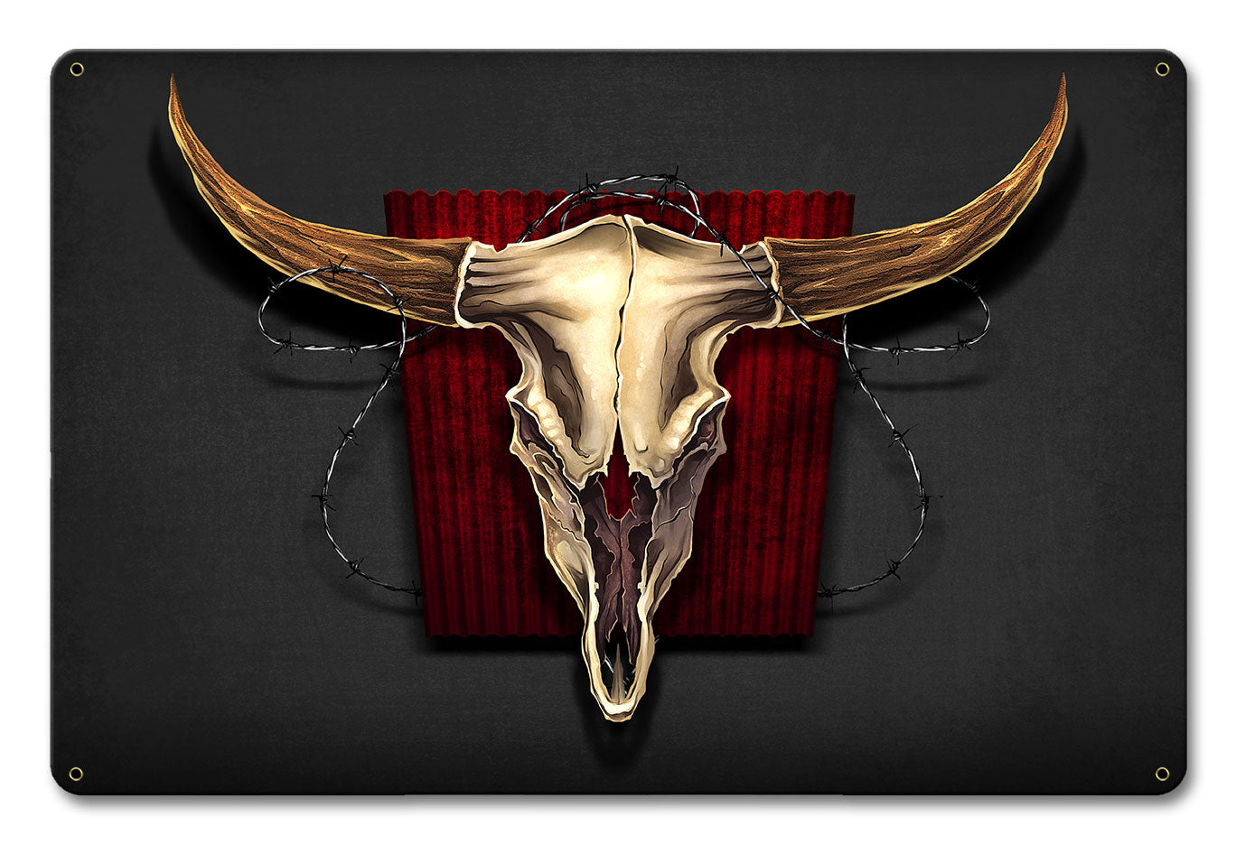 Steer Skull 12 x 18