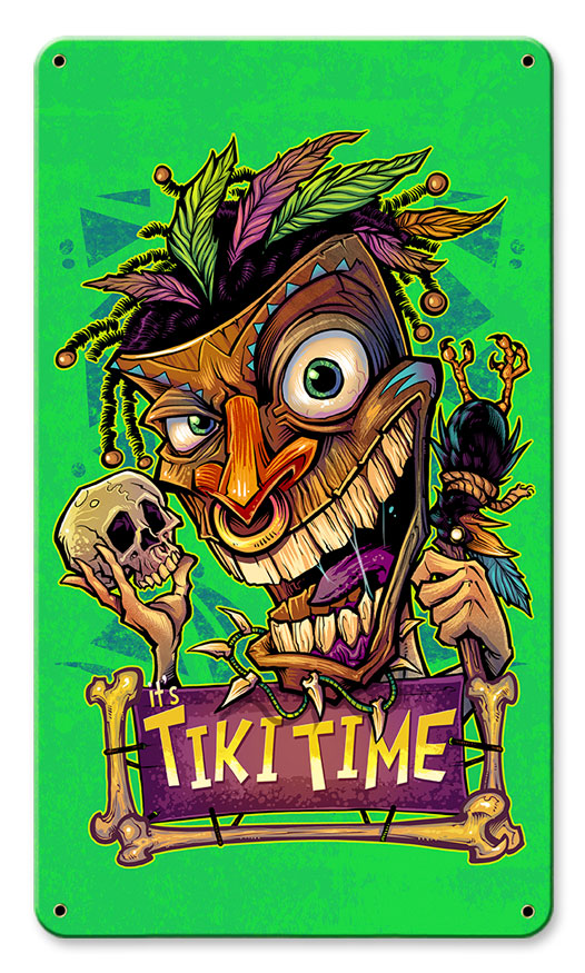 Tiki Time 14 x 8