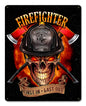 Fire Fighter Skull First In Last Out 12 x 15