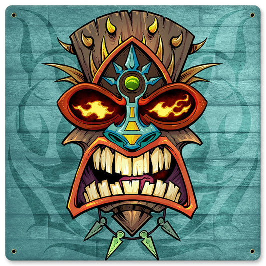 Tiki Head 2 12 x 12