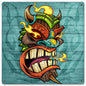Tiki Head 5 12 x 12