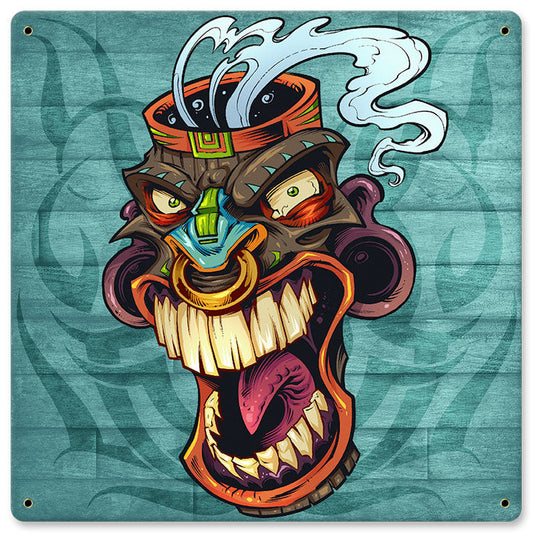 Tiki Head 6 12 x 12