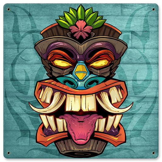 Tiki Head 7 12 x 12