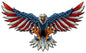 Eagle With Us Flag Spread 58 x 35