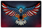 Eagle With Us Flag Spread 36 x 24