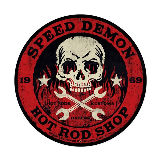 Speed Demon Red Skull 28 x 28