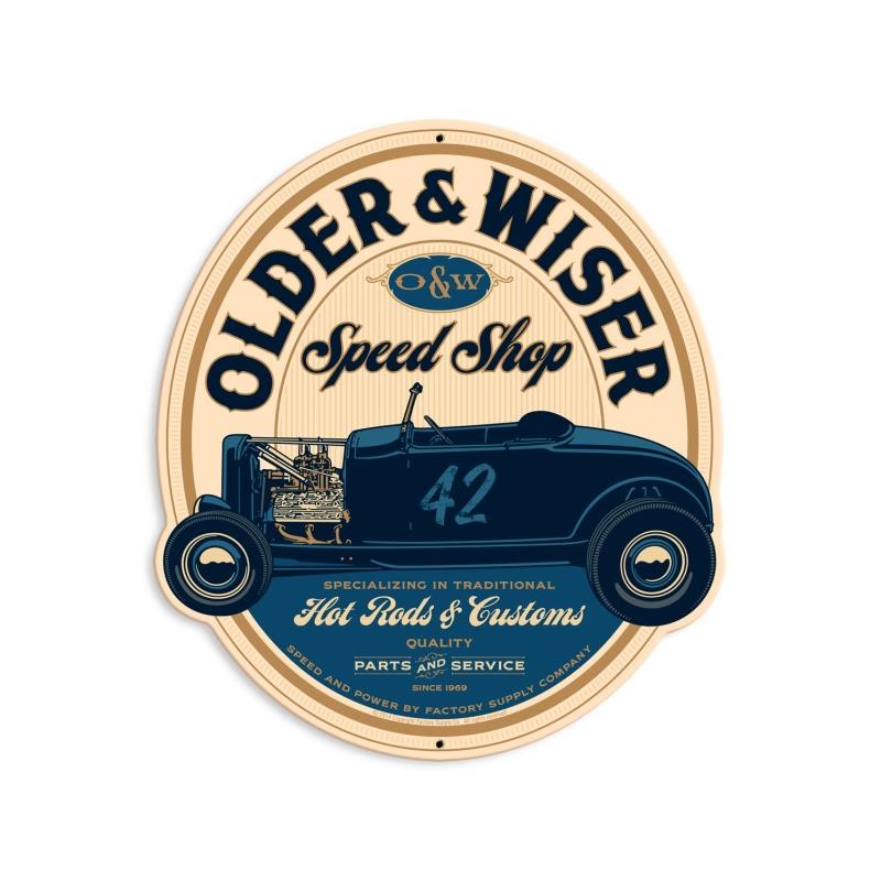 Older And Wiser Speed Shop 13 x 15