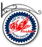 Firebird Gasoline Dbl Sided W Hanger 24 X 24