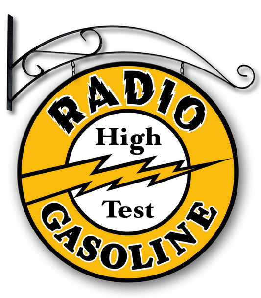 Radio Gasoline Dbl Sided W/Hanger 24 X 24