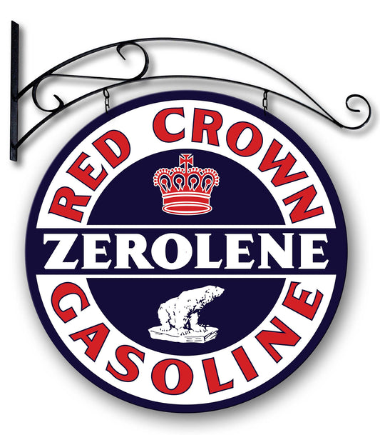 Red Crown Zerolene Dbl Sided W Hanger 24 X 24