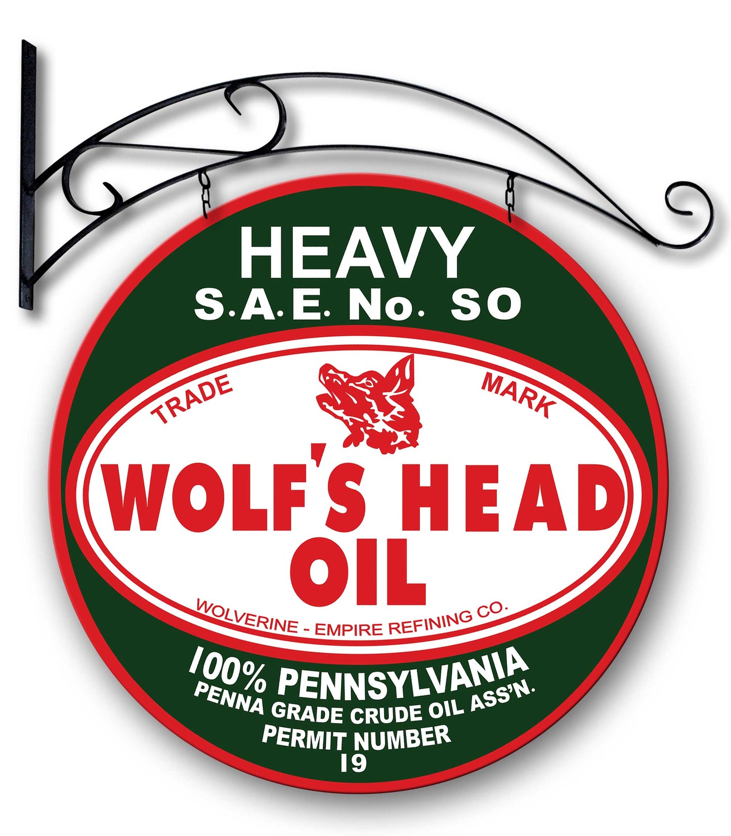 Wolfs Head Dbl Sided W Hanger 24 X 24