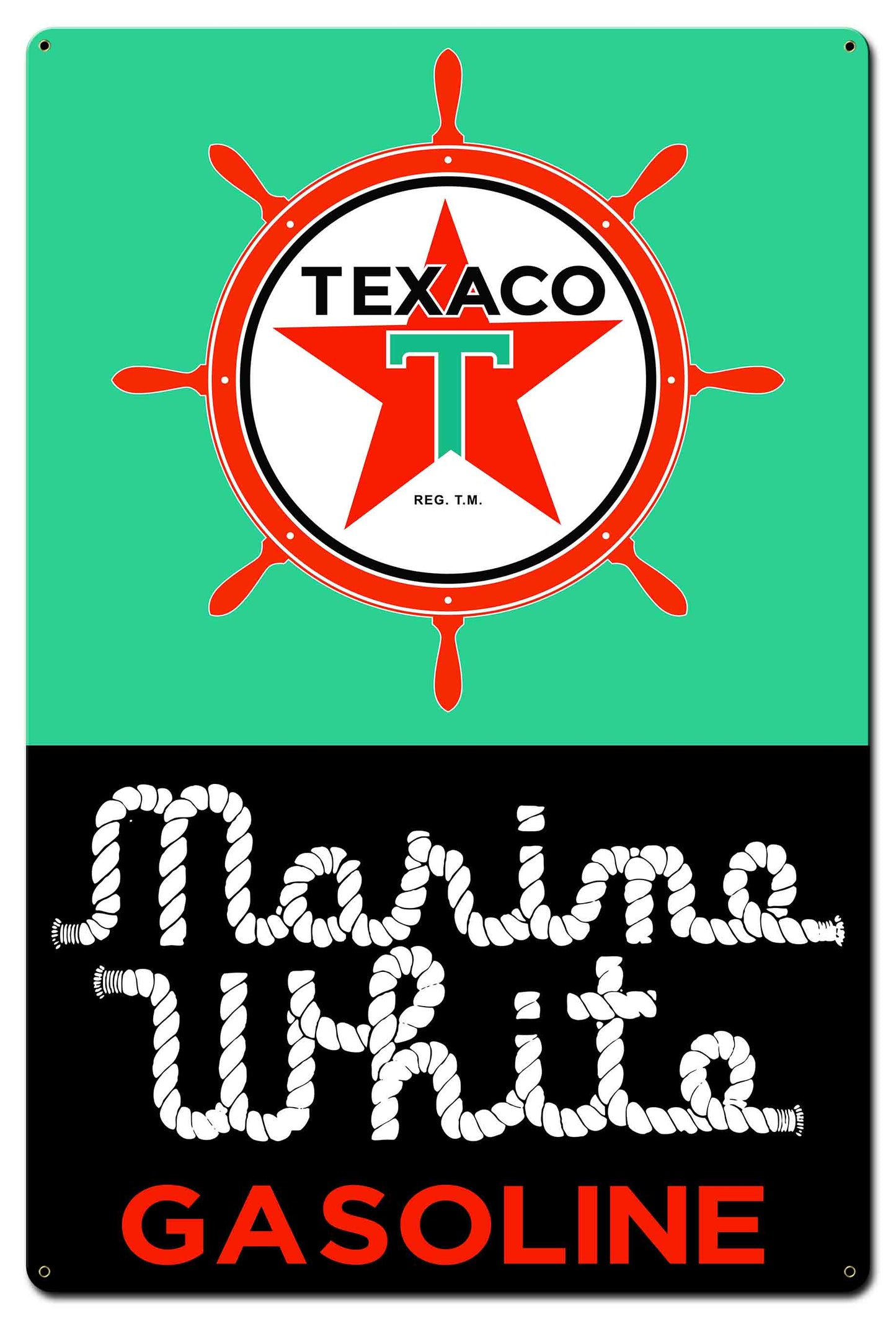 Texaco Marine White 24 X 36