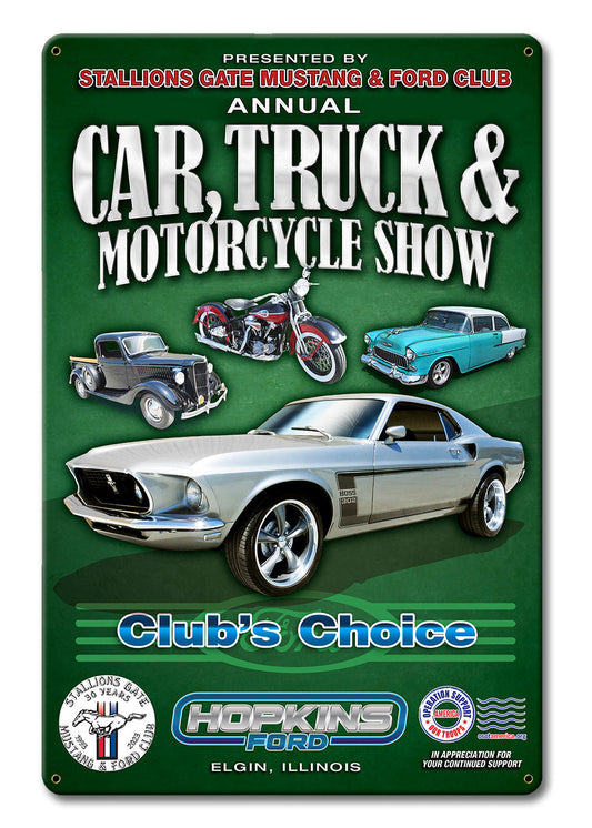 Stallions Mustang Club Choice 12 X 18