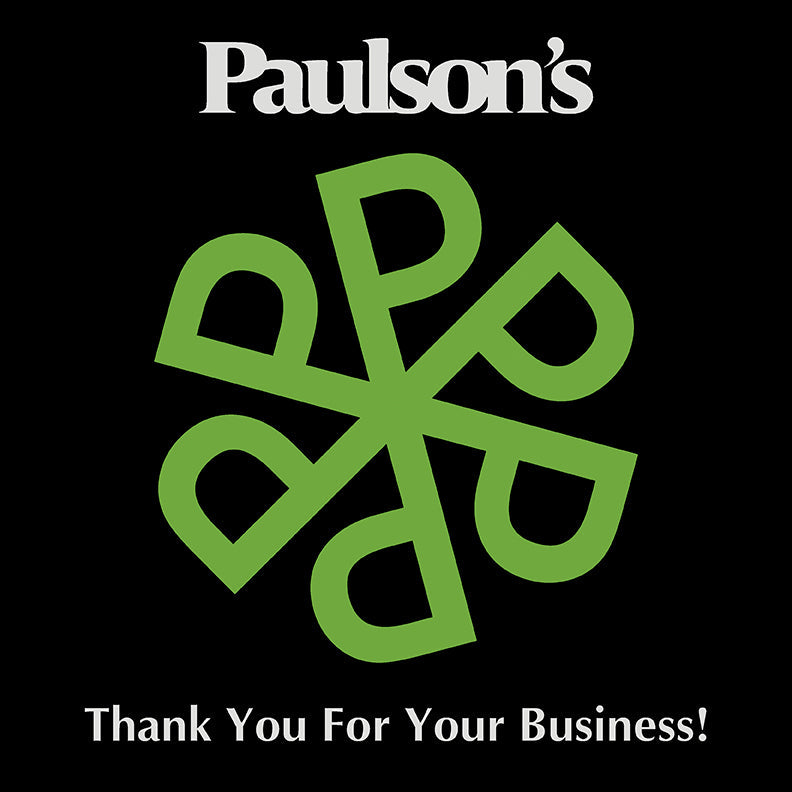 Paulsons Thank You Black 11 X 11
