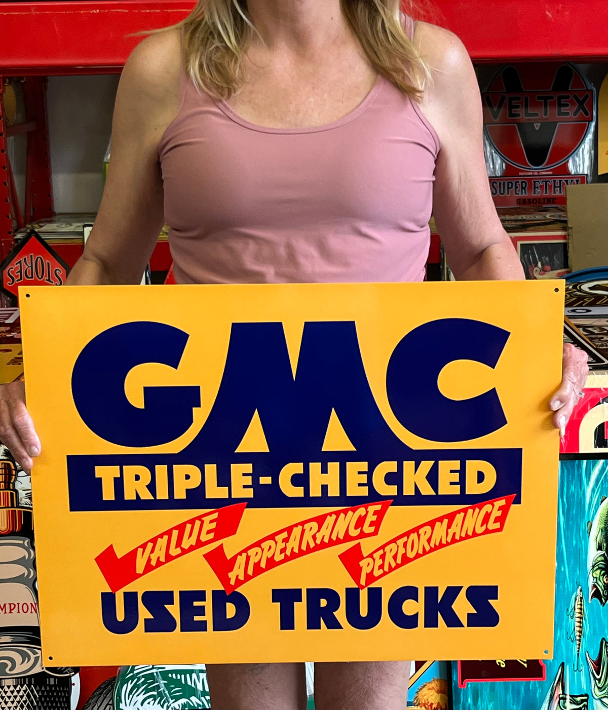 GMC Used Trucks Vintage Style Metal Sign