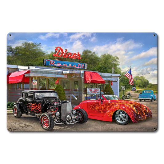 Nostalgic America Diner 18 x 12