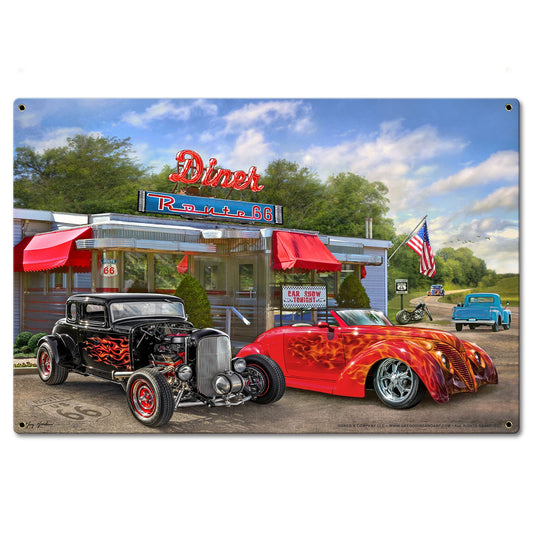 Nostalgic America Diner 24 x 16