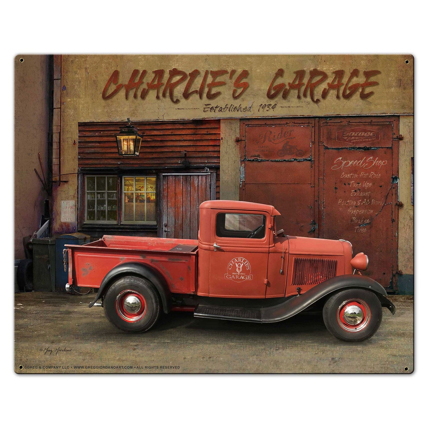 Charlie'S Garage 30 x 24