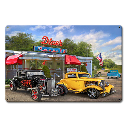 Nostalgic America Diner 2 18 x 12