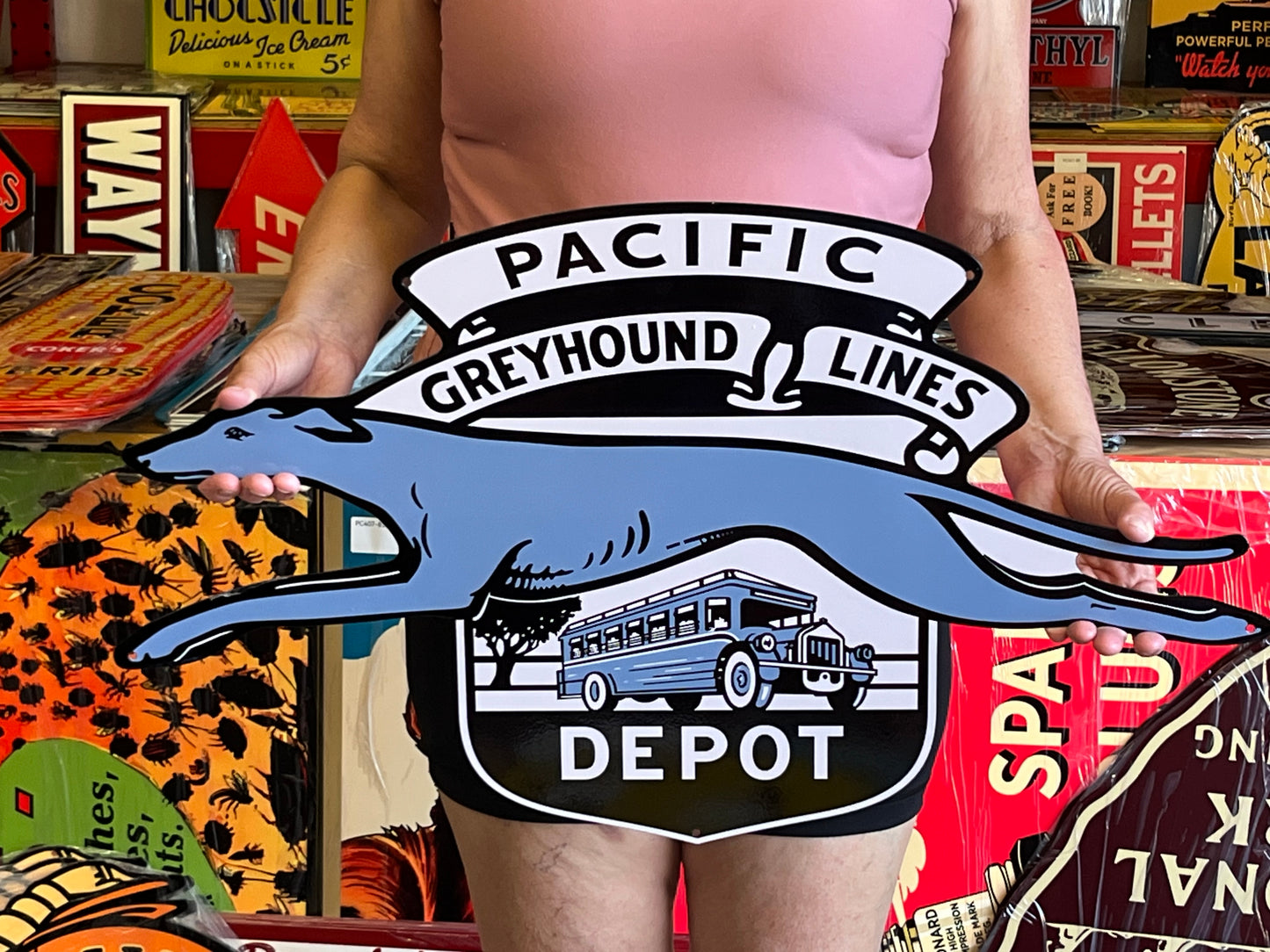 Pacific Greyhound Lines Vintage Style Metal Sign