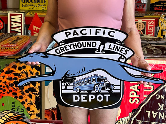 Pacific Greyhound Lines Vintage Style Metal Sign
