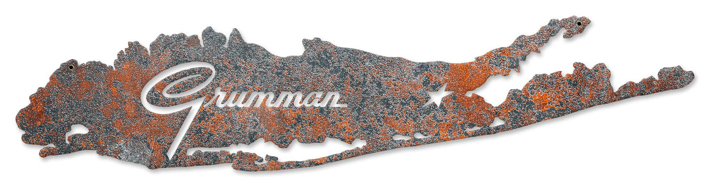 Grumman Li Map Rusted 27 X 6