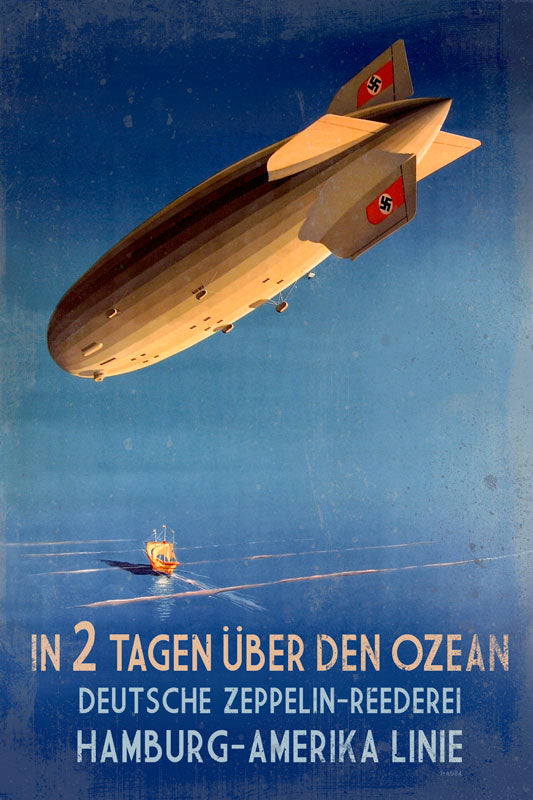 Zeppelin Hamburg Amerika 12 x 18