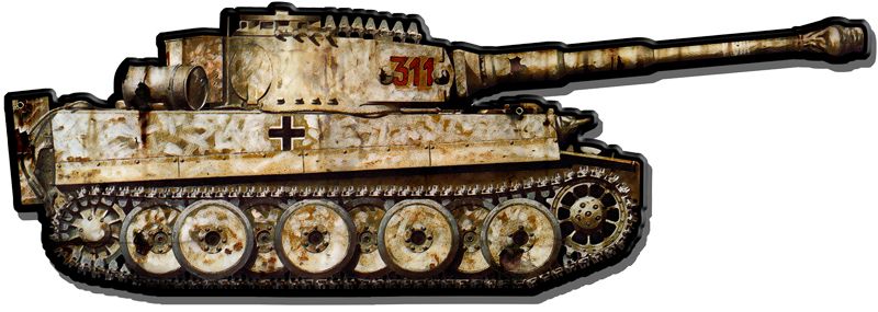 Tiger Tank 25 X 8