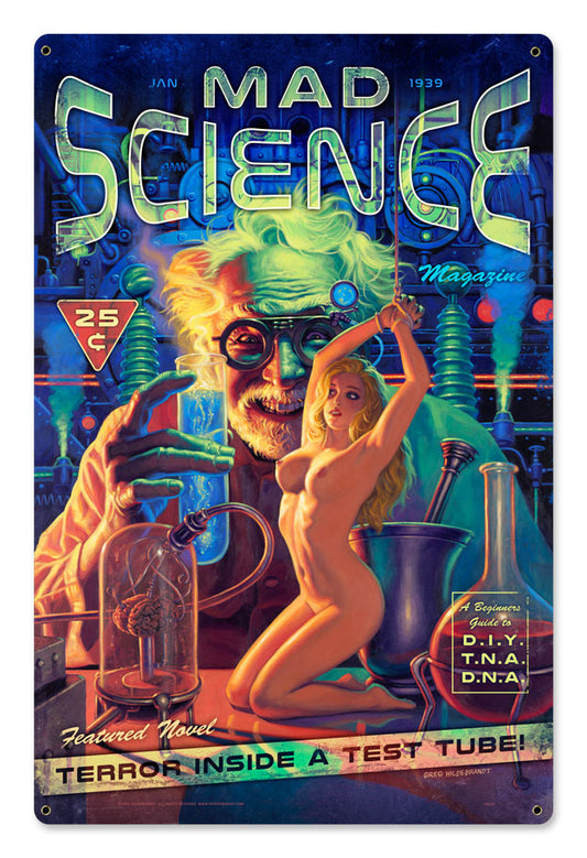 Mad Science Magazine Vintage Style Metal Sign 24 x 36