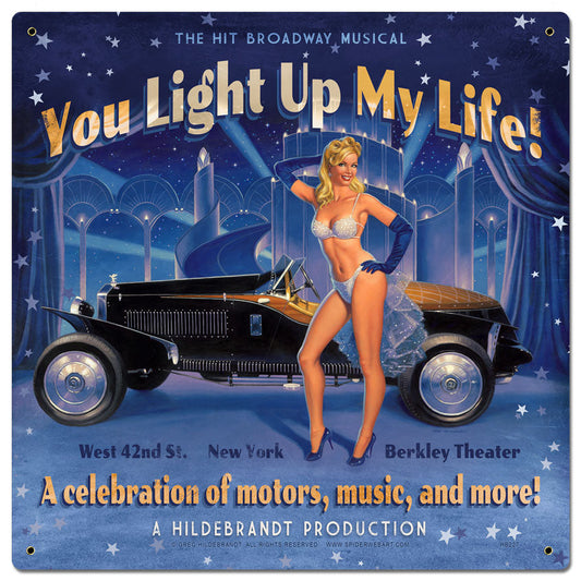You Light Up My Life Vintage Style Metal Sign 12 x 12