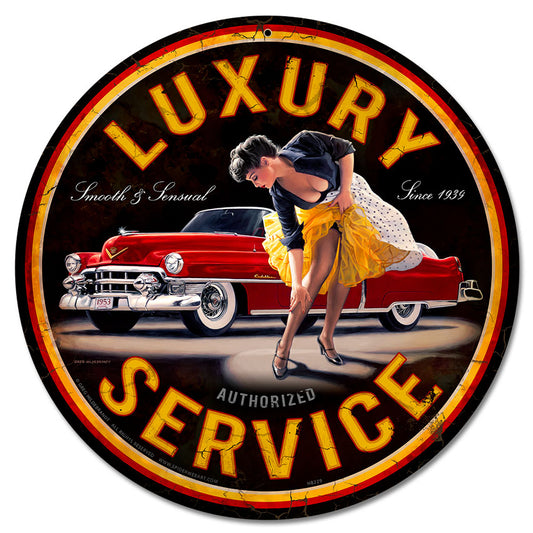 Luxury Service Vintage Style Metal Sign 14 x 14