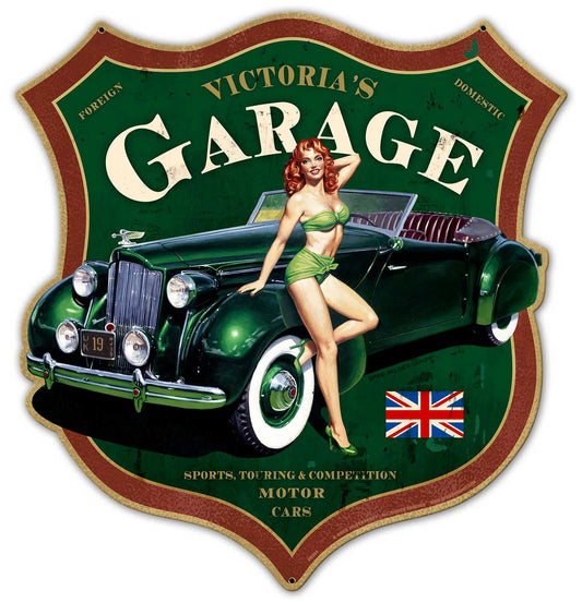 Victoria'S Garage Vintage Style Metal Sign 26 x 27