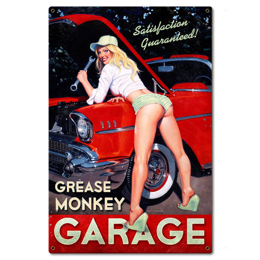 Grease Monkey Garage Vintage Style Metal Sign 16 x 24